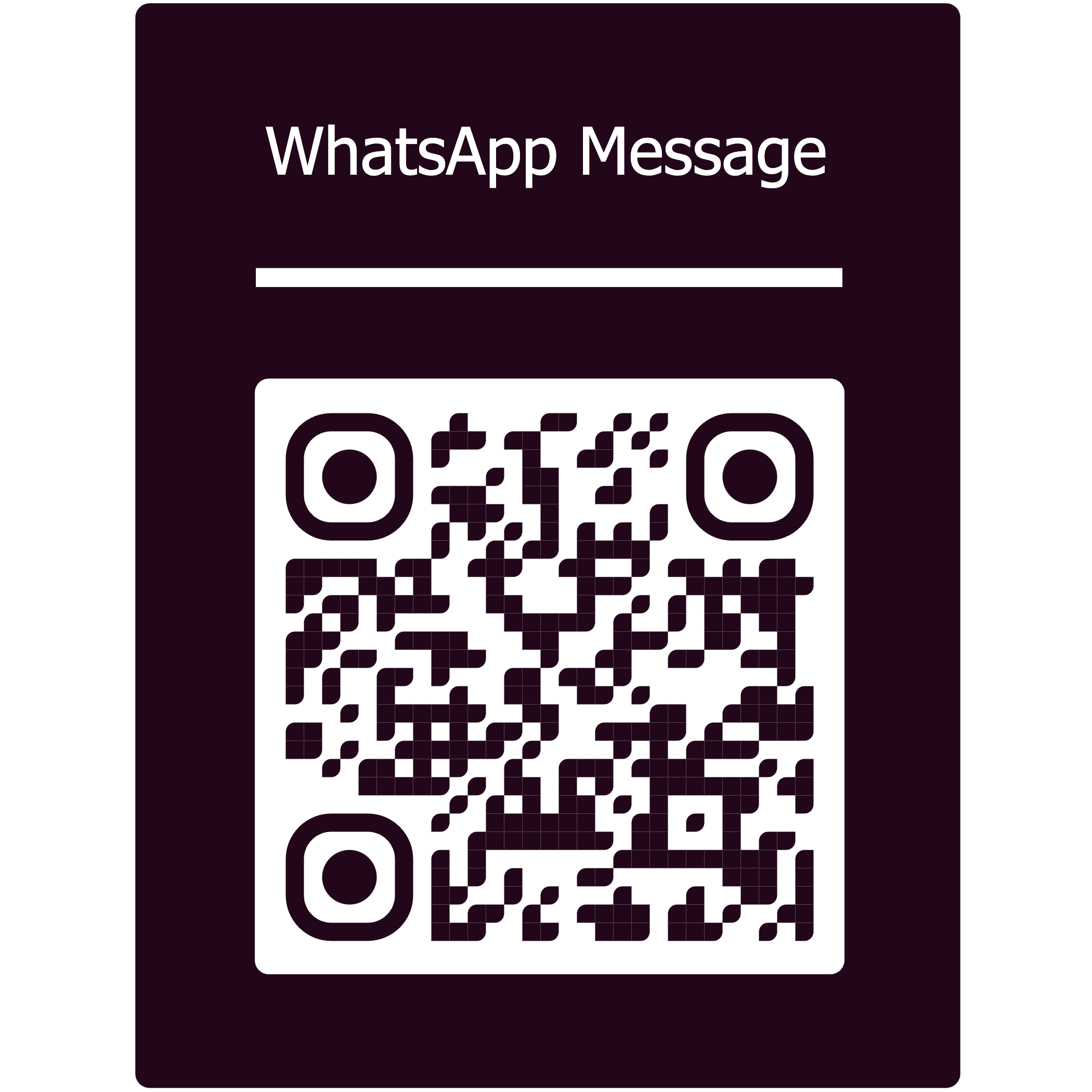 QRcode WhatsApp Message